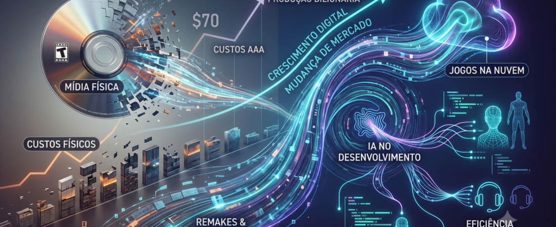 O novo mapa dos games: custos recordes, fim do disco e a era da IA
